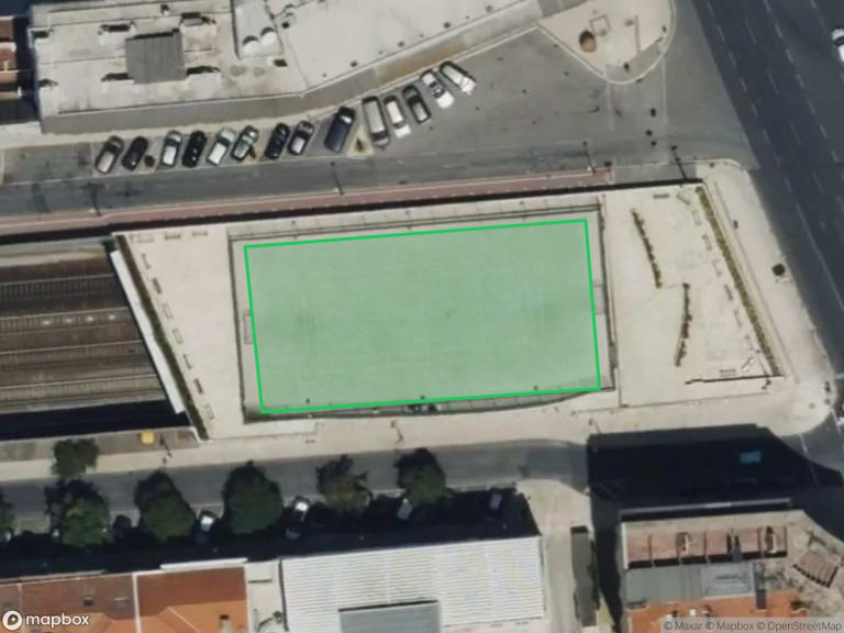 Roma Areeiro, vista satellitare del campo