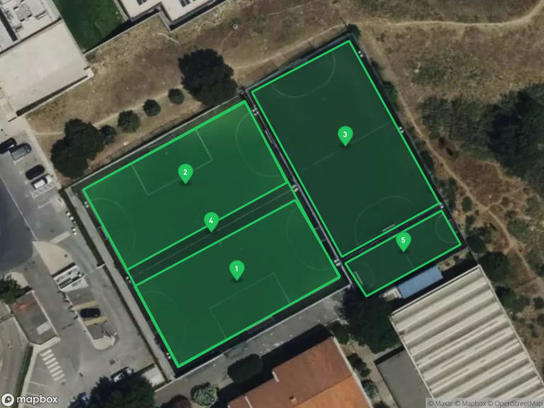 Colegio Planalto, vue satellite de tous les terrains