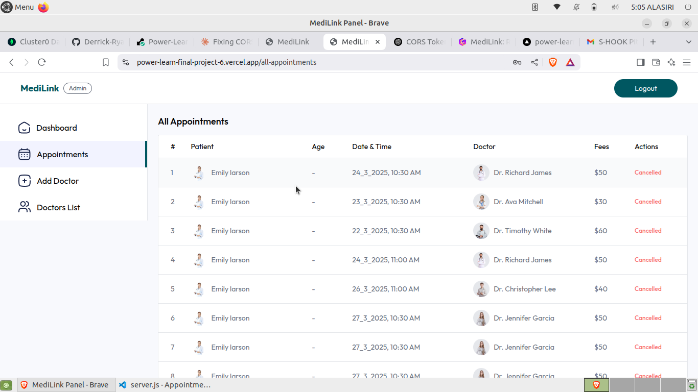 Patient Dashboard