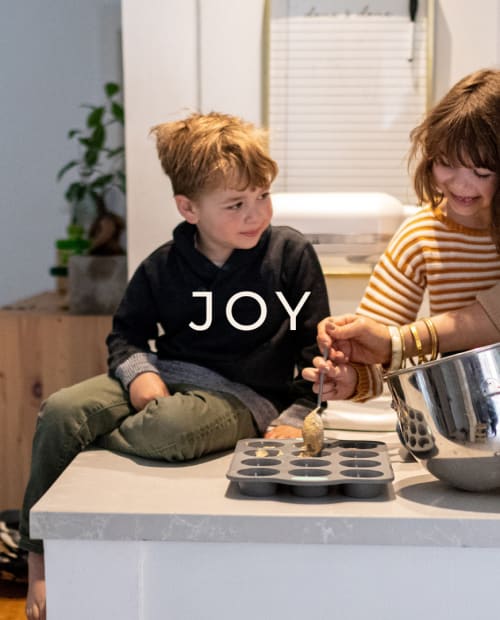 Joy — baking together in the kitchen