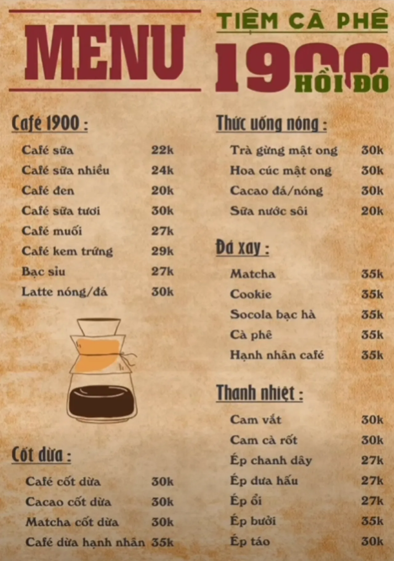 Cà phê 1900 hồi đó