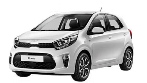White Kia Rio economy car for Aruba car rental