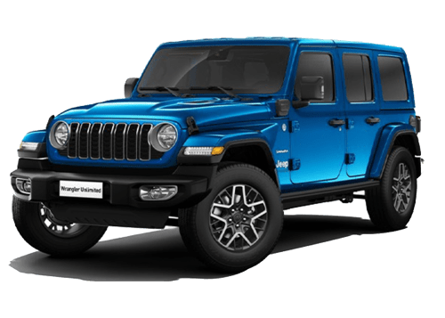 Blue Jeep Wrangler for Jeep rental in Aruba