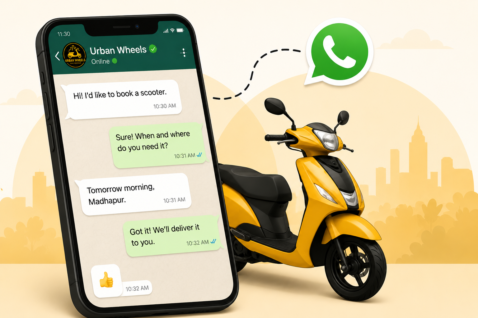Book on WhatsApp