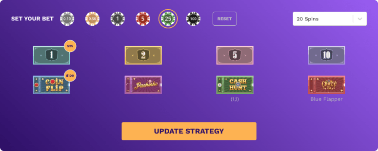 Main Panel Crazy Time Simulator