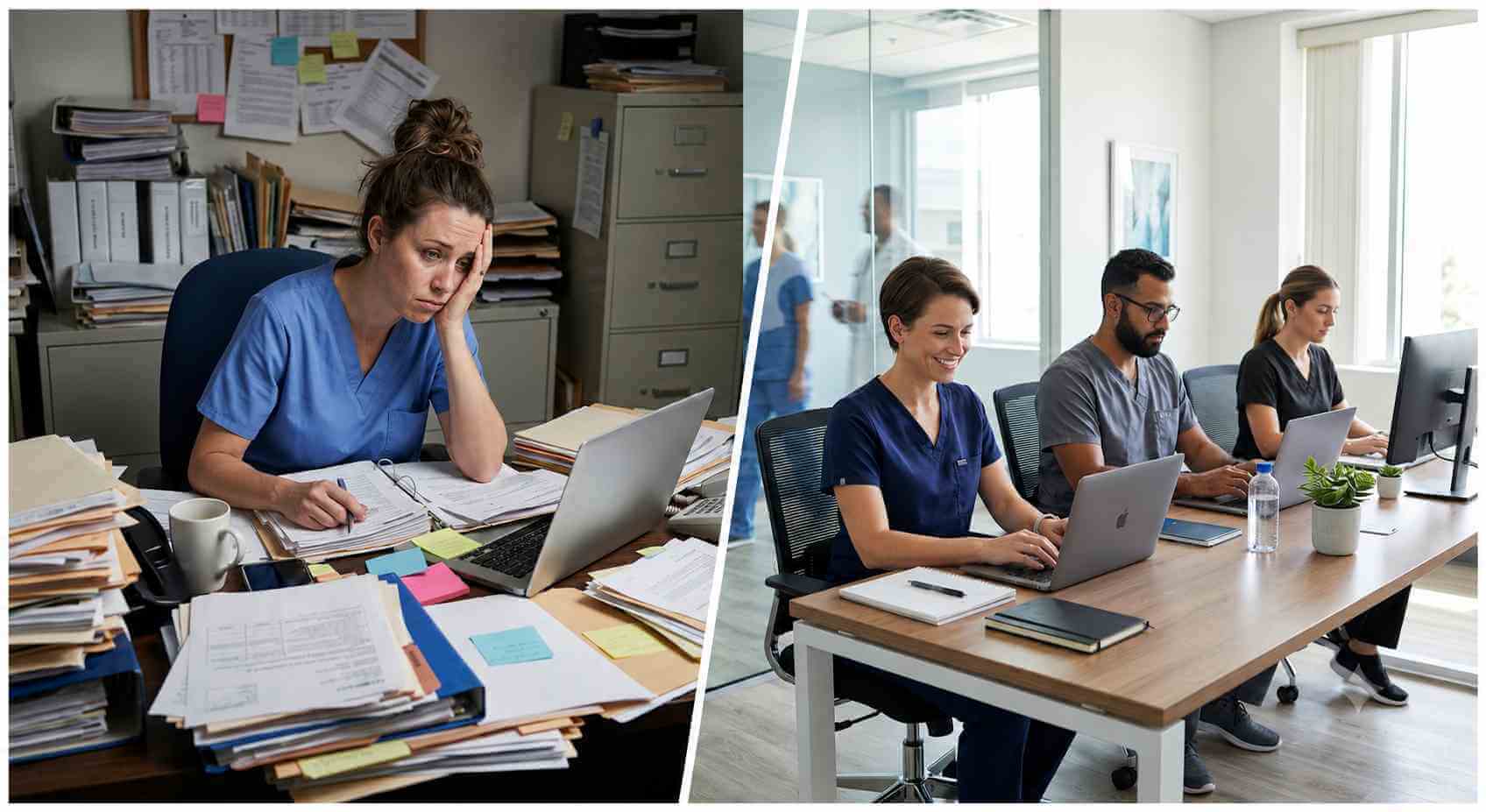 claims-processing-team.jpg Healthcare team processing insurance claims efficiently