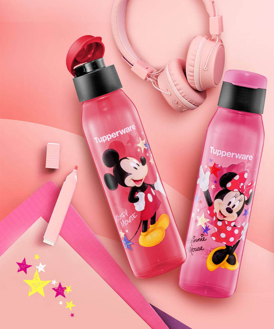 Mickey & Minnie Eco Bottle (2) 500ml