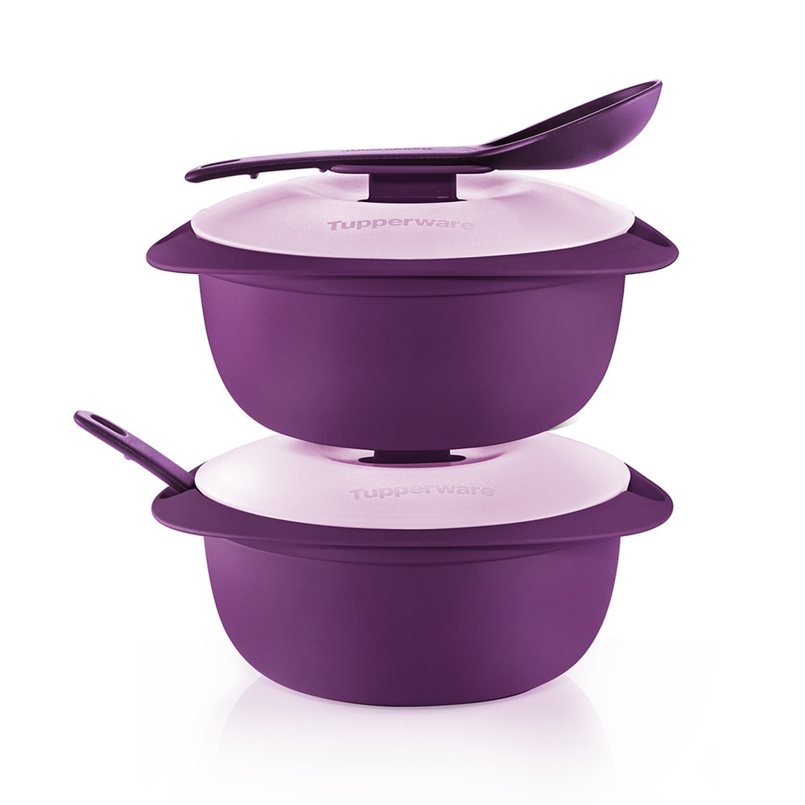 Purple Royale Round Server with Serving Spoon (2) 1.6L