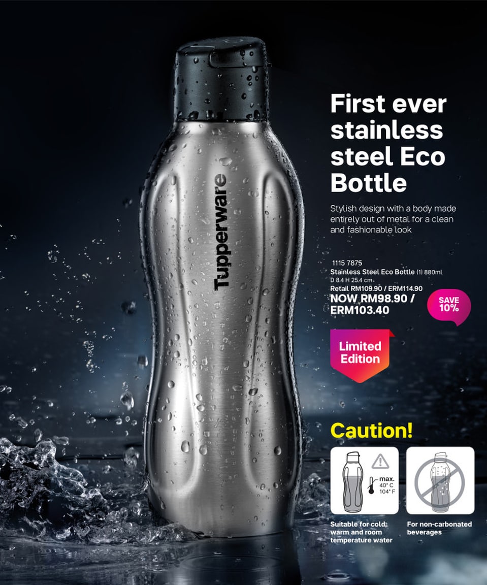 Stainless Steel Eco Bottle (1) 880ml