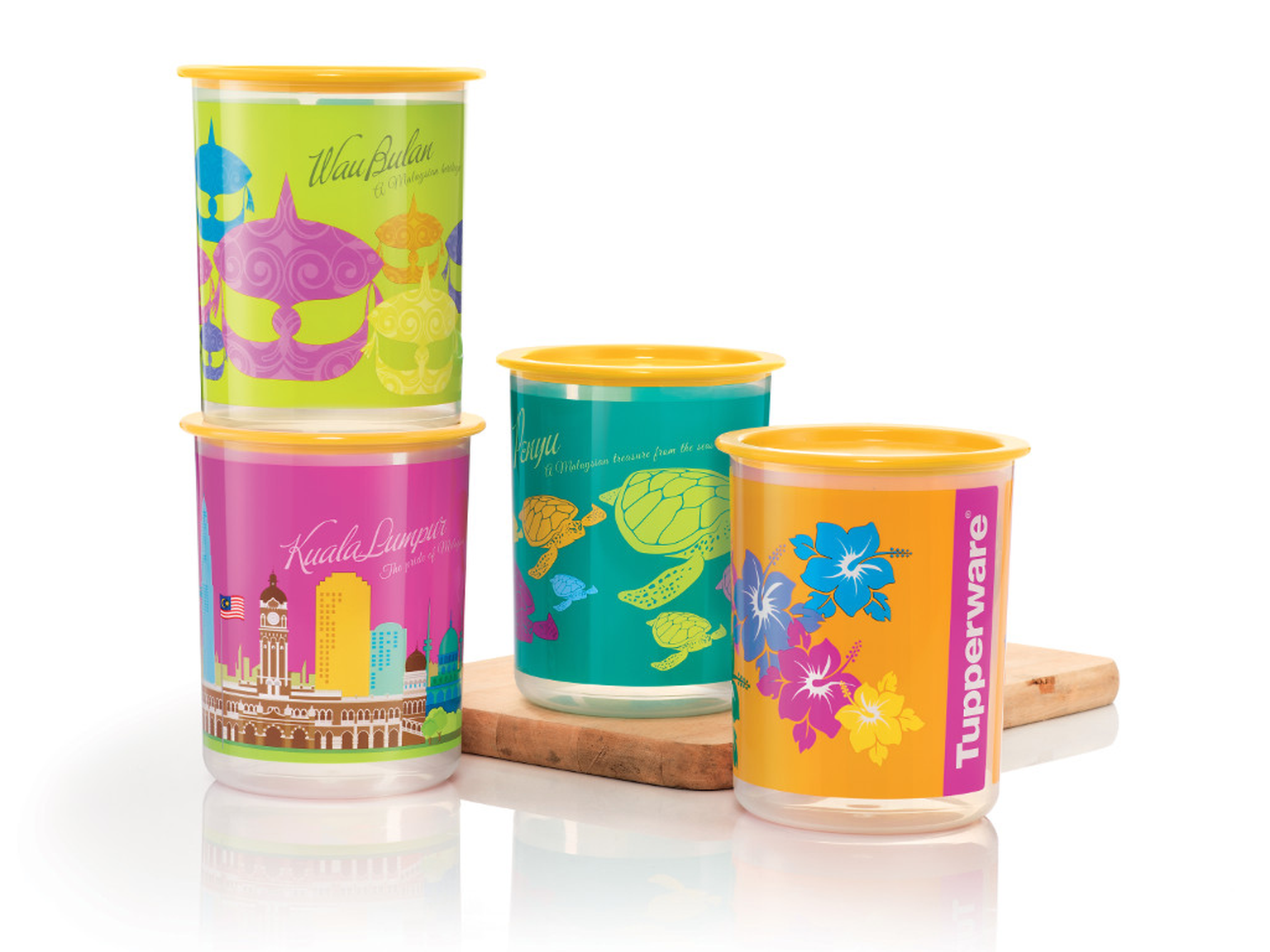 Merdeka One Touch Set (4) 1.25L | Tupperware Plus