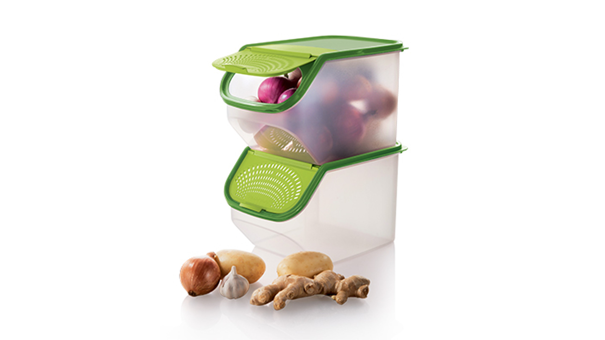 GarlicNAllKeeper (2) 5.5L Tupperware Plus