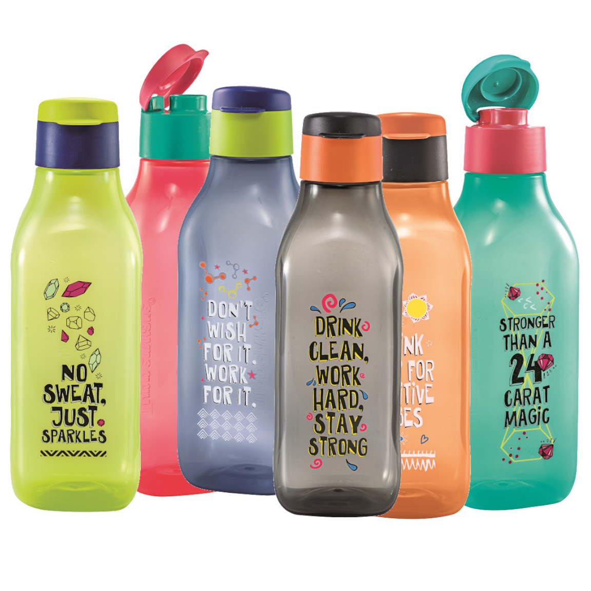 Stay Positive Eco Bottle 1L Set Tupperware Plus