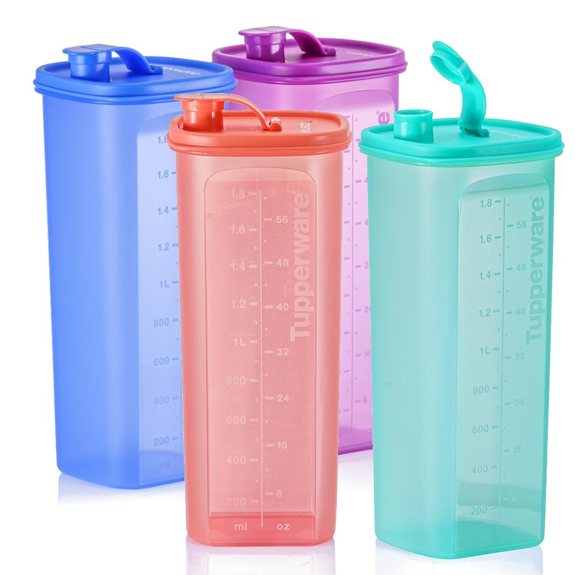 Fridge Water Bottle (4) 2L Tupperware Plus
