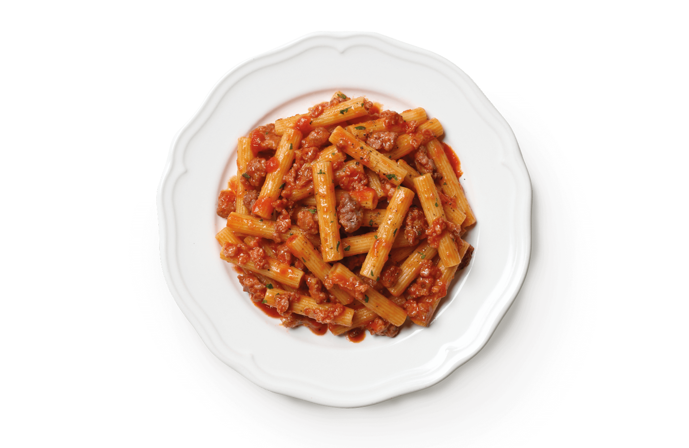 Maccheroncini salsiccia e pomodoro