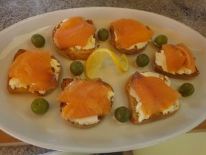 Distesa di salmone con philadelphia