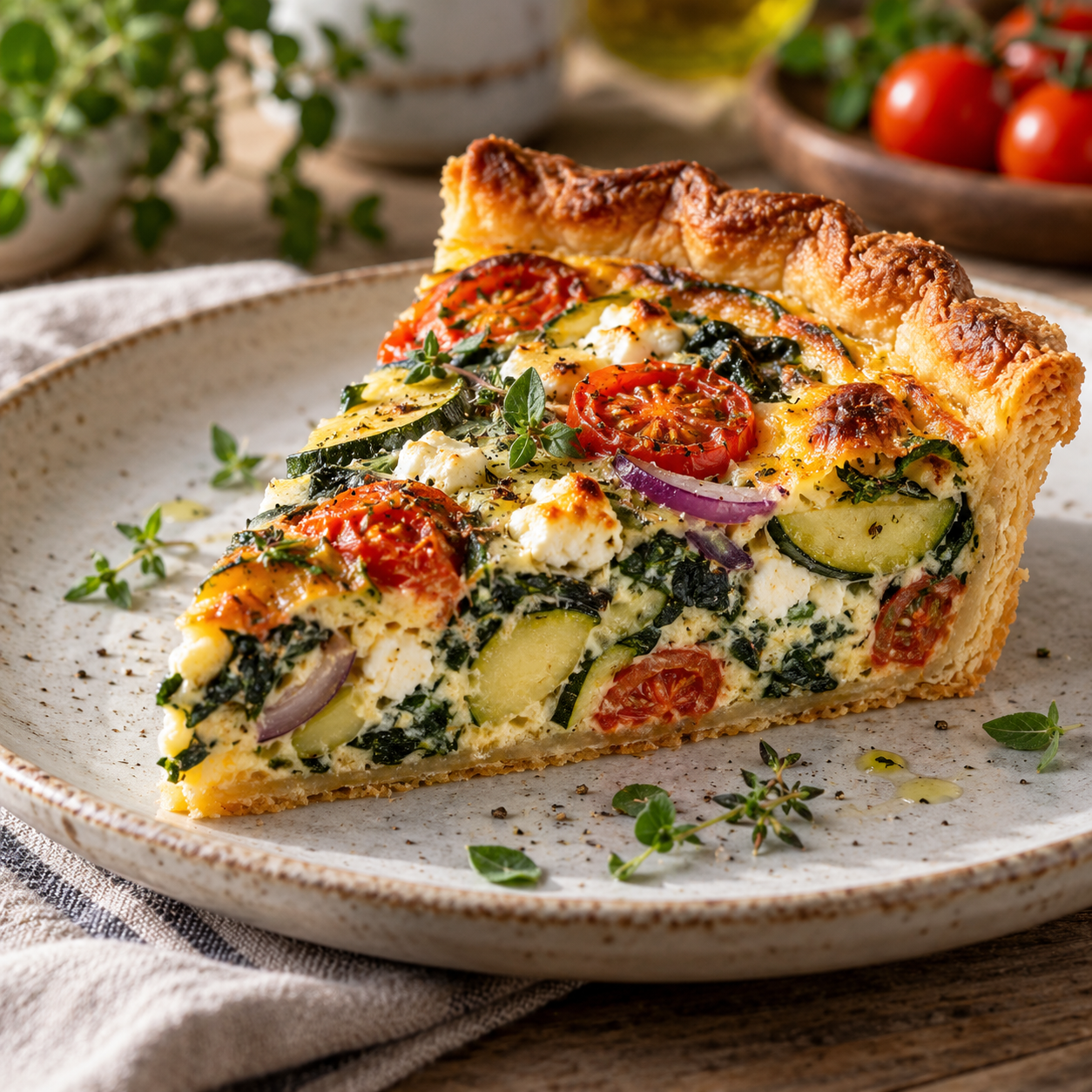 QUICHES RUSTICA VEGETARIANA