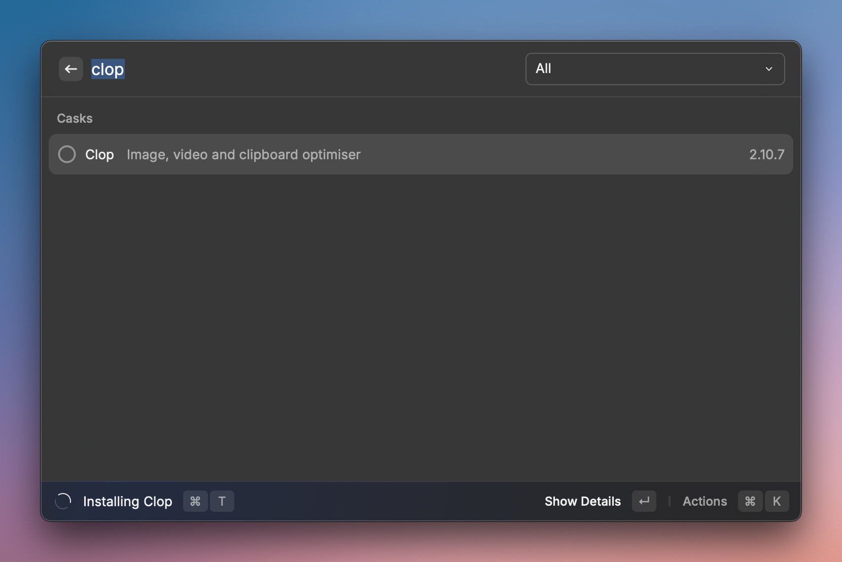 Installation clop macos