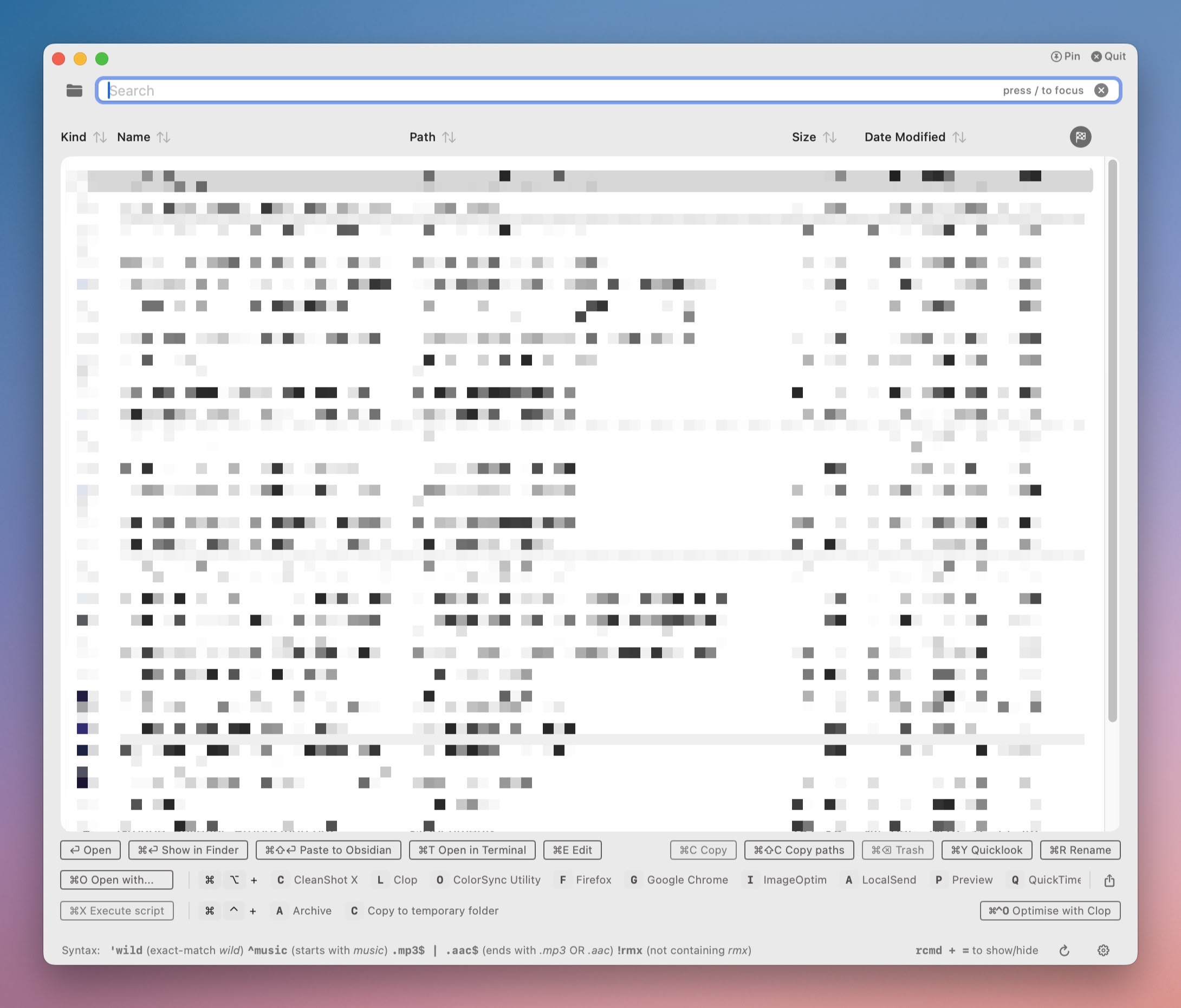 recherche fichiers mac rapide