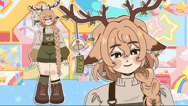 gif of a VTuber model Rae made for Cassafrass