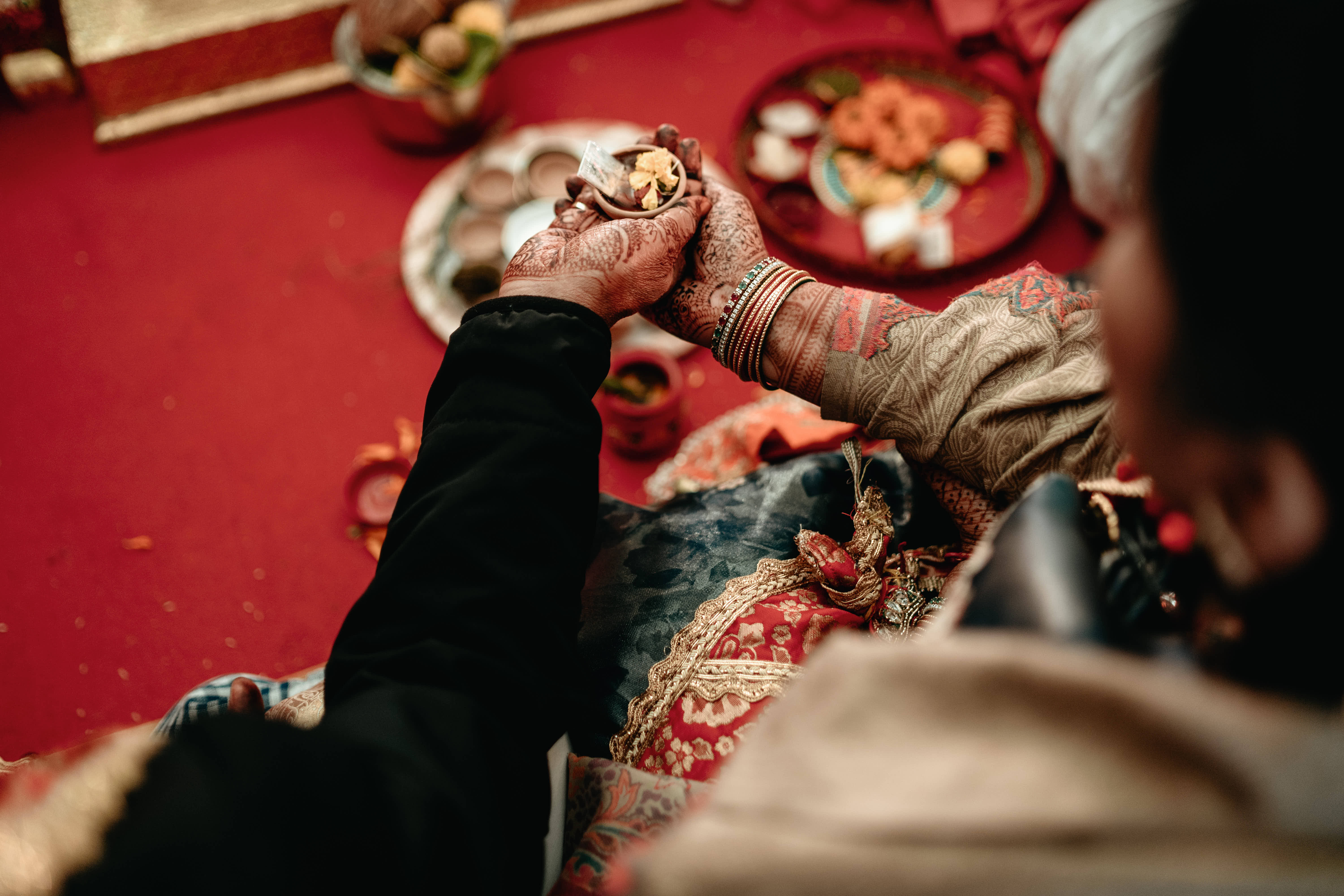 Groom getting ready for wedding