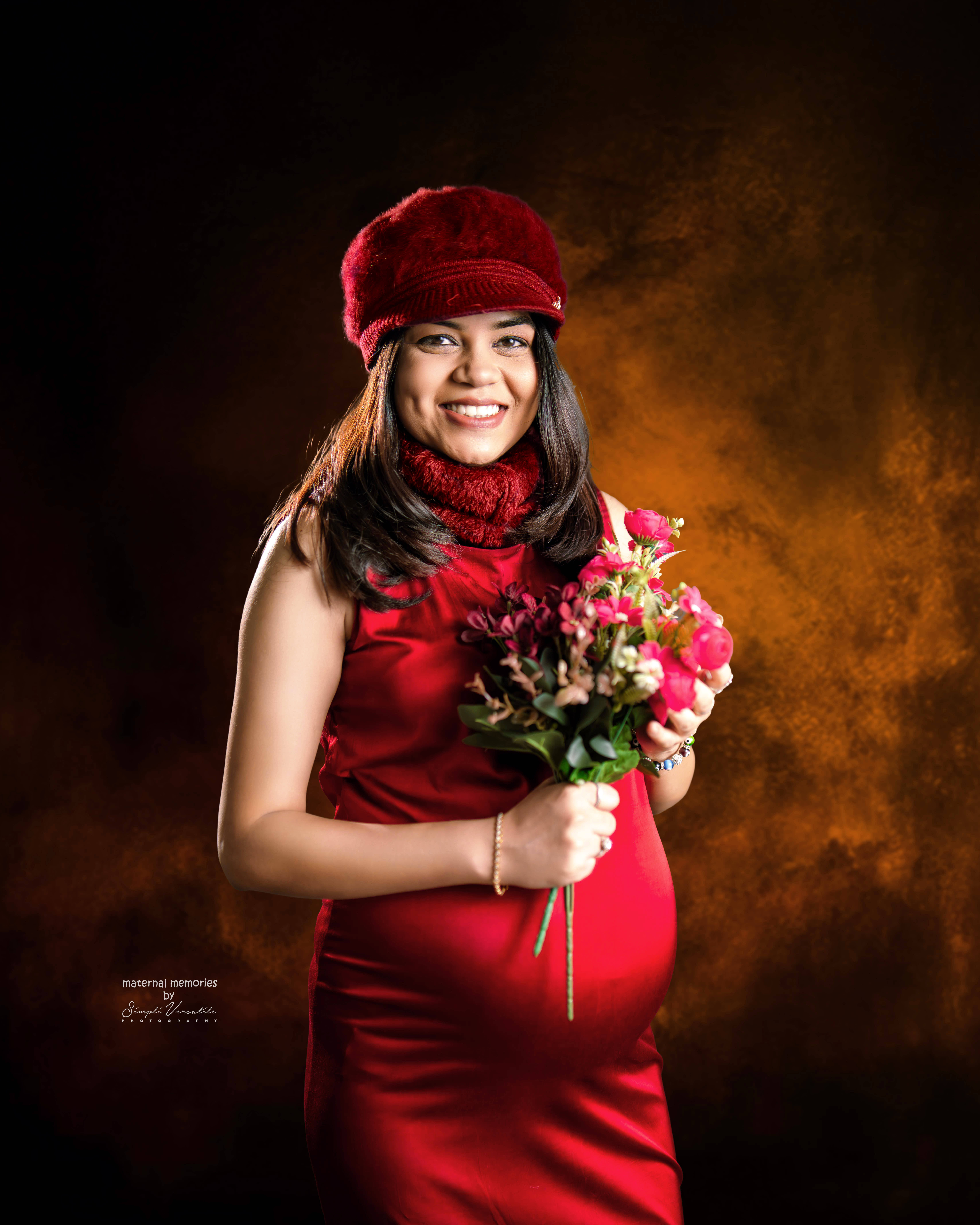 Fine art studio maternity session