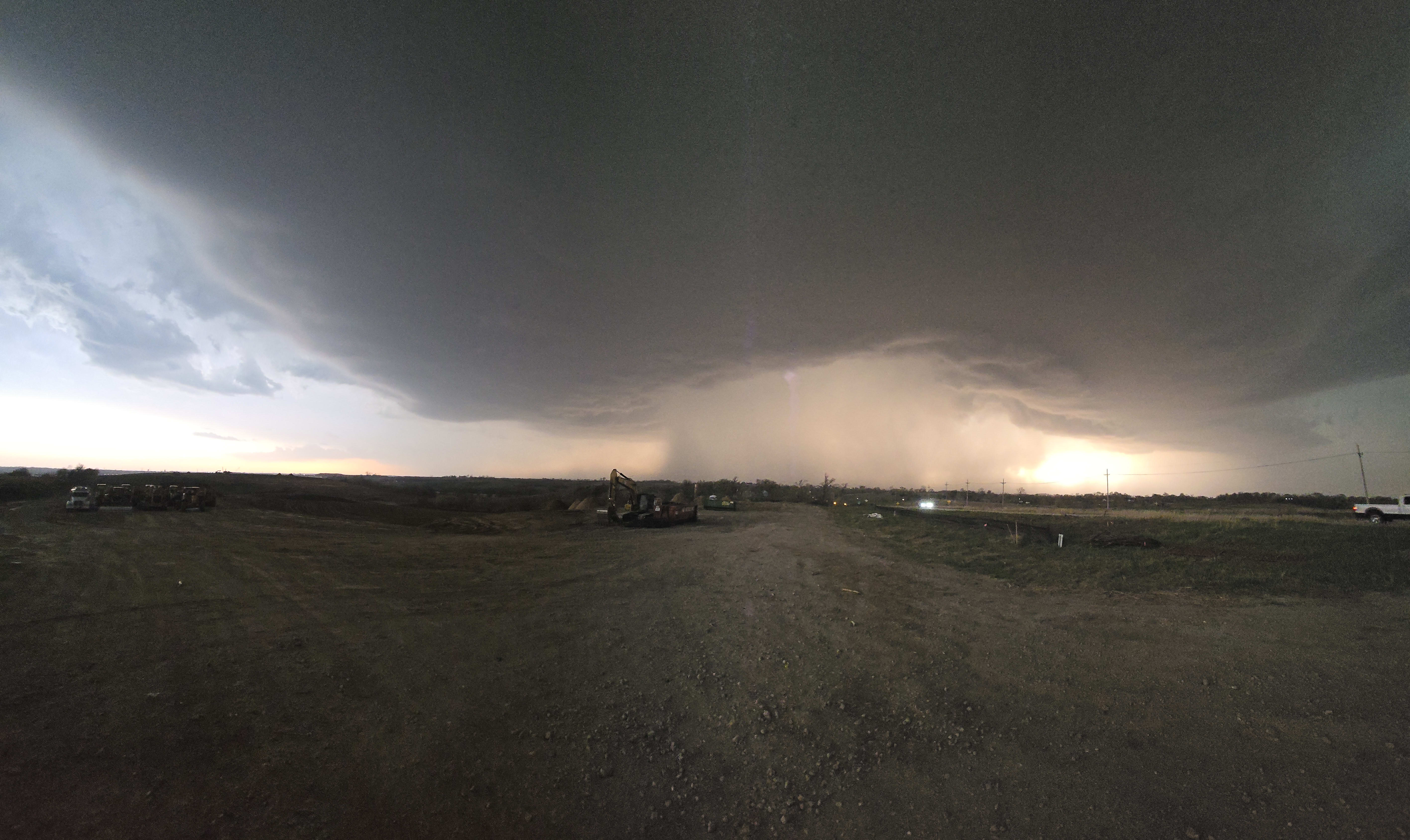Image 12. Omaha, NE 4/17/2025 - Panoramic of the storm just west of Omaha