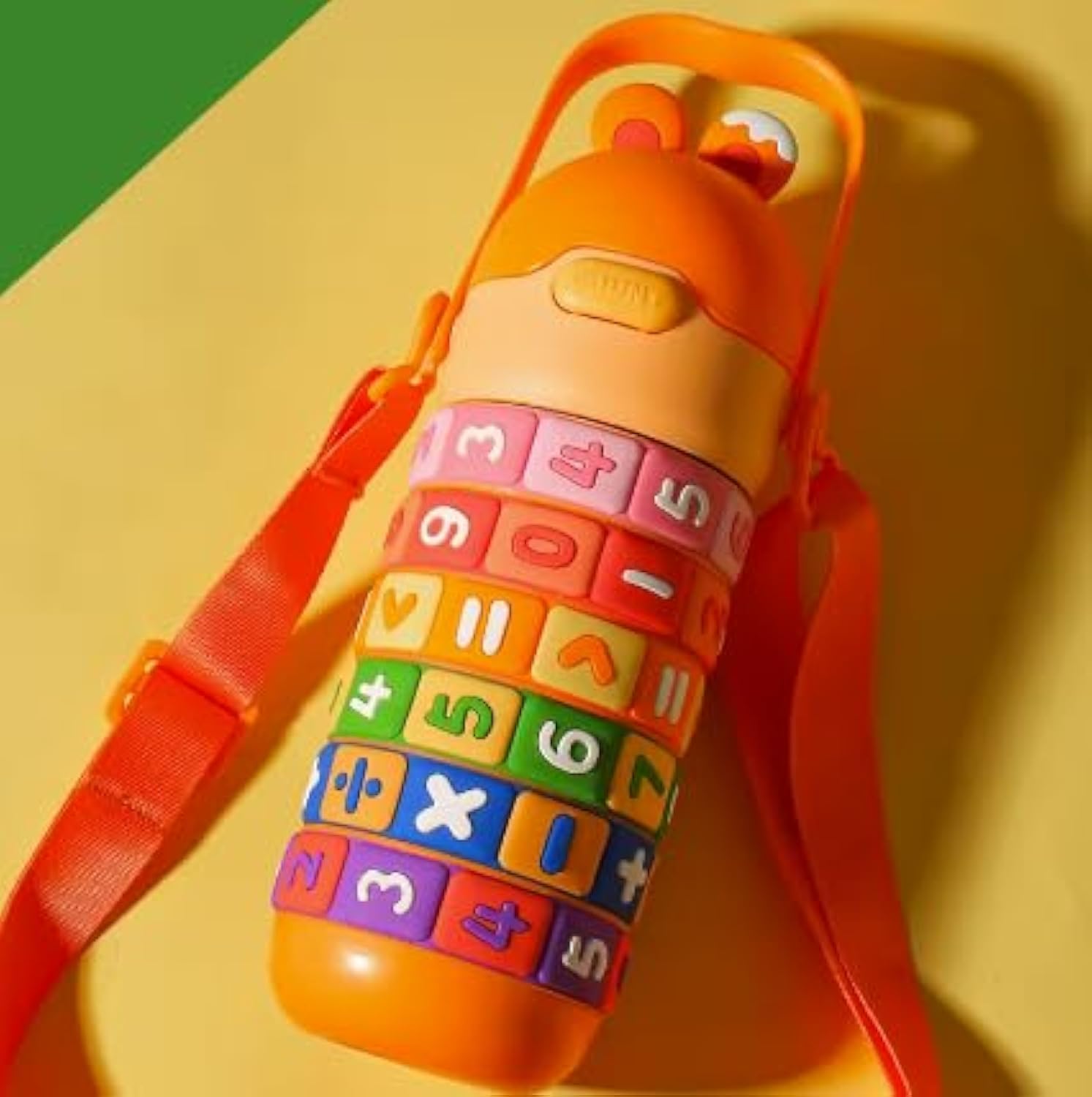 Interactive Rotating Math Numbers & Symbols Water Bottle for Kids, Educational Water Bottle for Kids, Hot & Cold water upto 12Hrs, 430ml