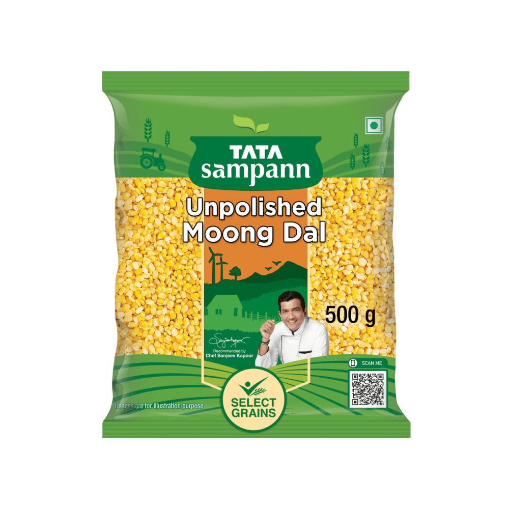 Tata Sampann Unpolished Yellow Moong Dal (Dhuli) Split