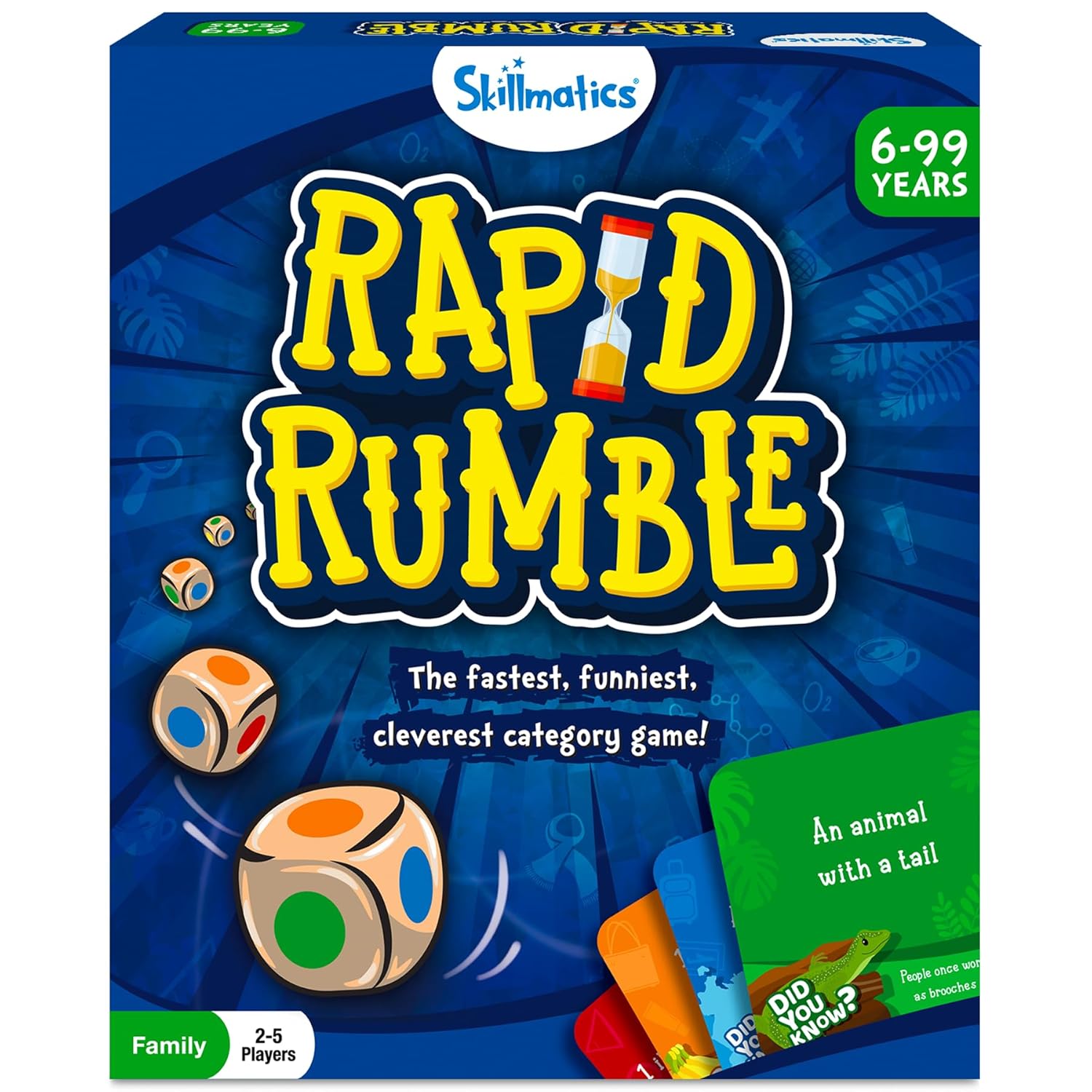 Skillmatics Rapid Rumble - Fast-Paced Board Game for Kids, Teens & Adults, Fun for Family Game Night & Educational Toy, Quick-Thinking Card Game, Gift for Ages 6, 7, 8, 9 & Up