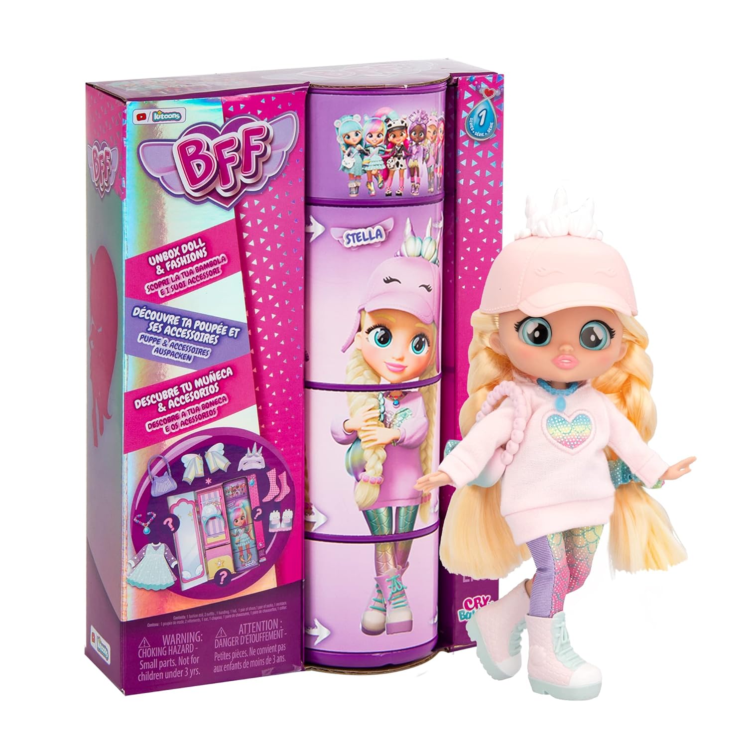 Best Friends Forever Stella Fashion Play Doll with Long Hair and Glass Eyes, a Stylish Collectible Doll for Kids That Inspires Imaginative Play, Fashion Fun, and Storytelling.