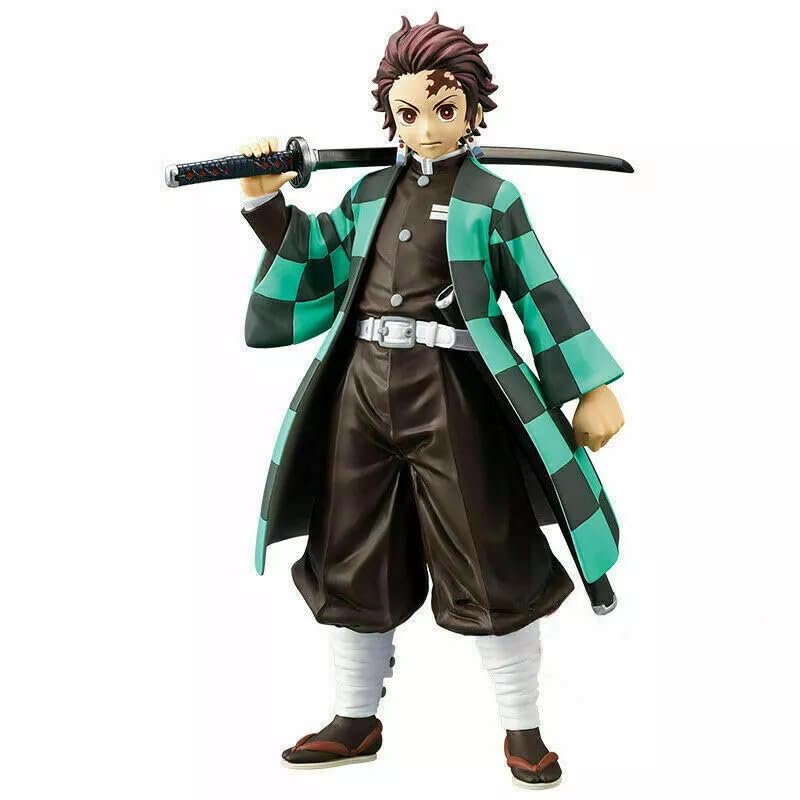 Demon Slayer Tanjiro Action Figures Height-16CM Multicolour PVC Collectible for Anime Fans - Tanjiro 16Cm
