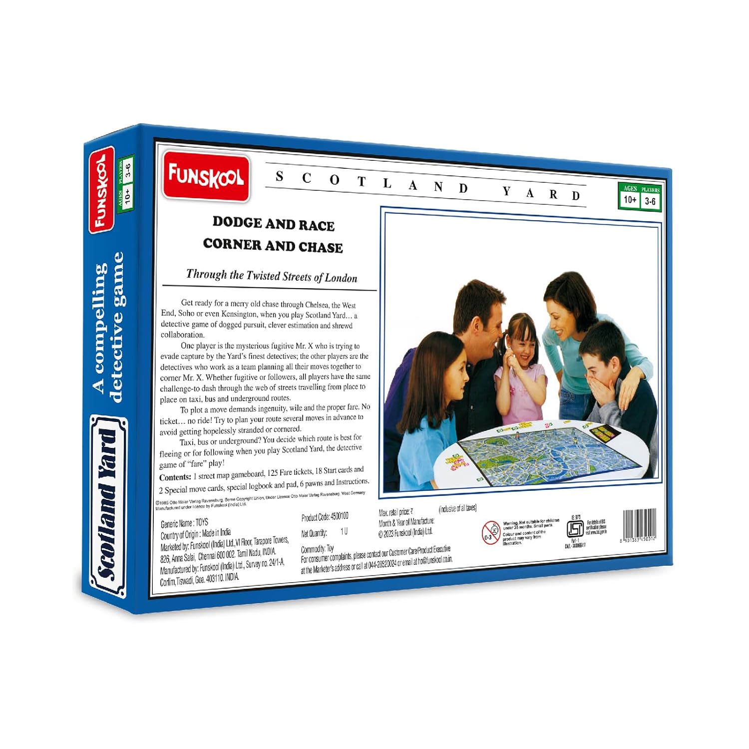 Funskool Scotland Yard Detective and Strategy Board Game for Kids & Family