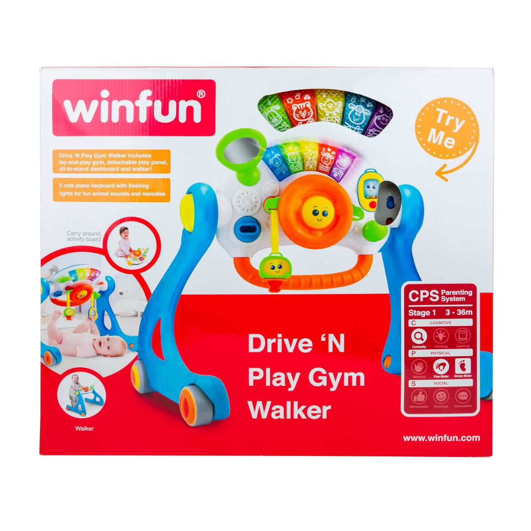 Winfun 5-in-1 Drive and Play Gym Walker – Grow, Play & Explore