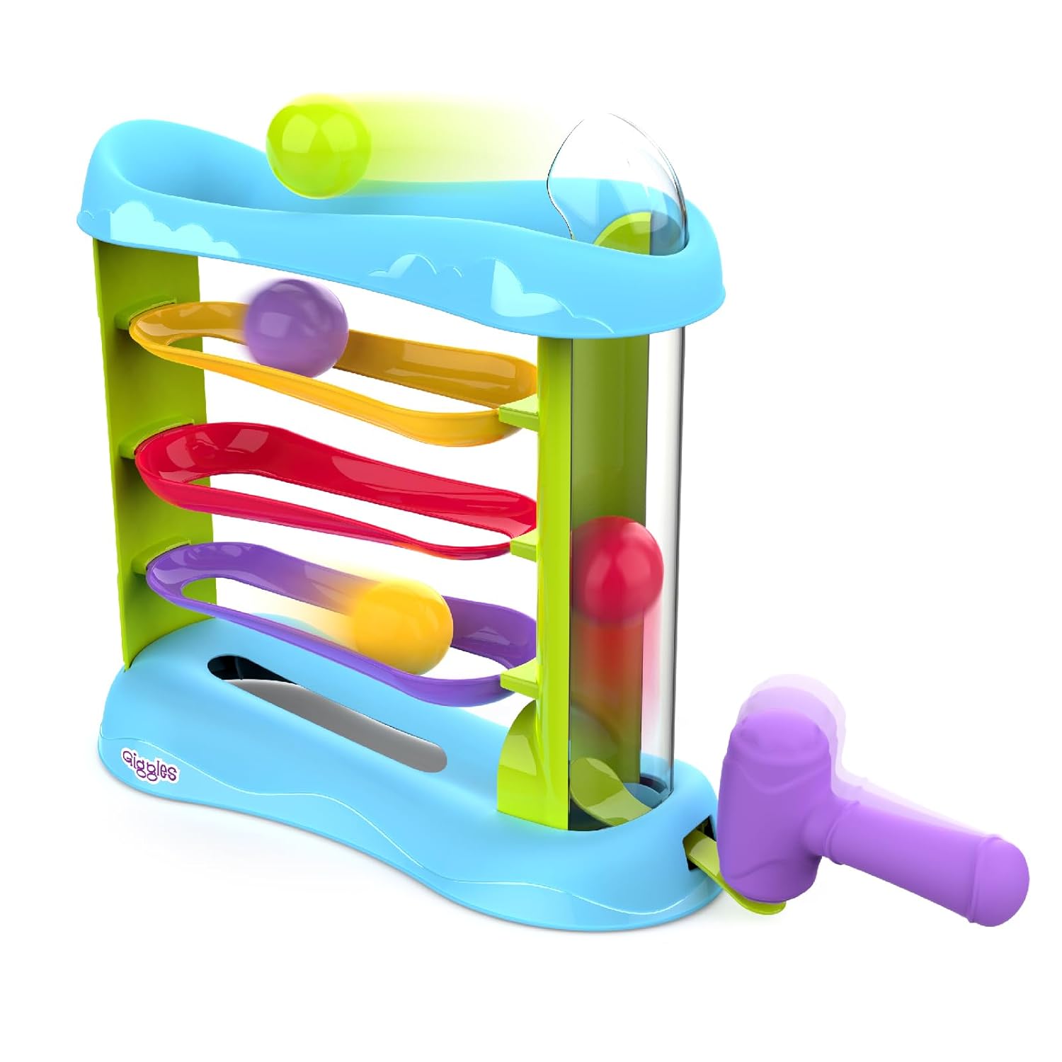 Funskool Bash & Pop Slide Tower – Hammer, Drop & Watch the Fun Roll!