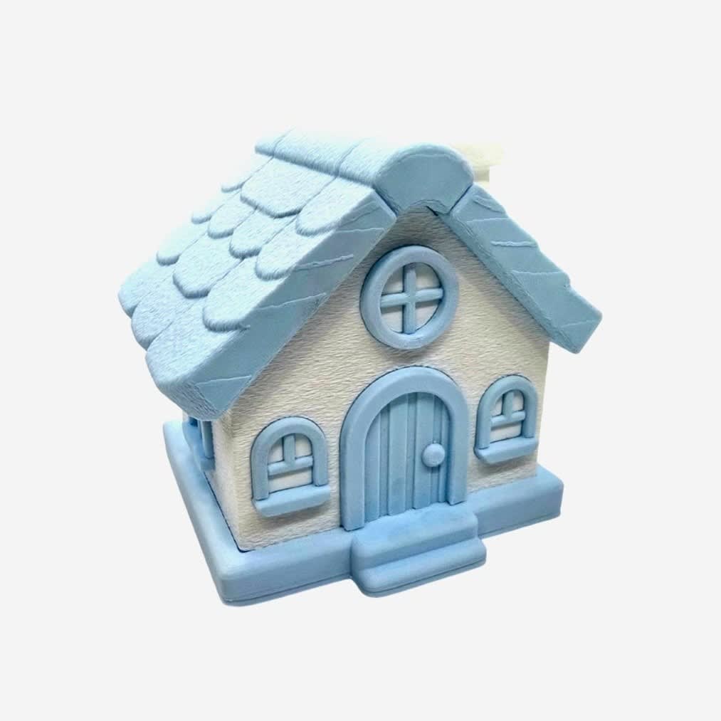 Cute house-shaped coin bank - Pink