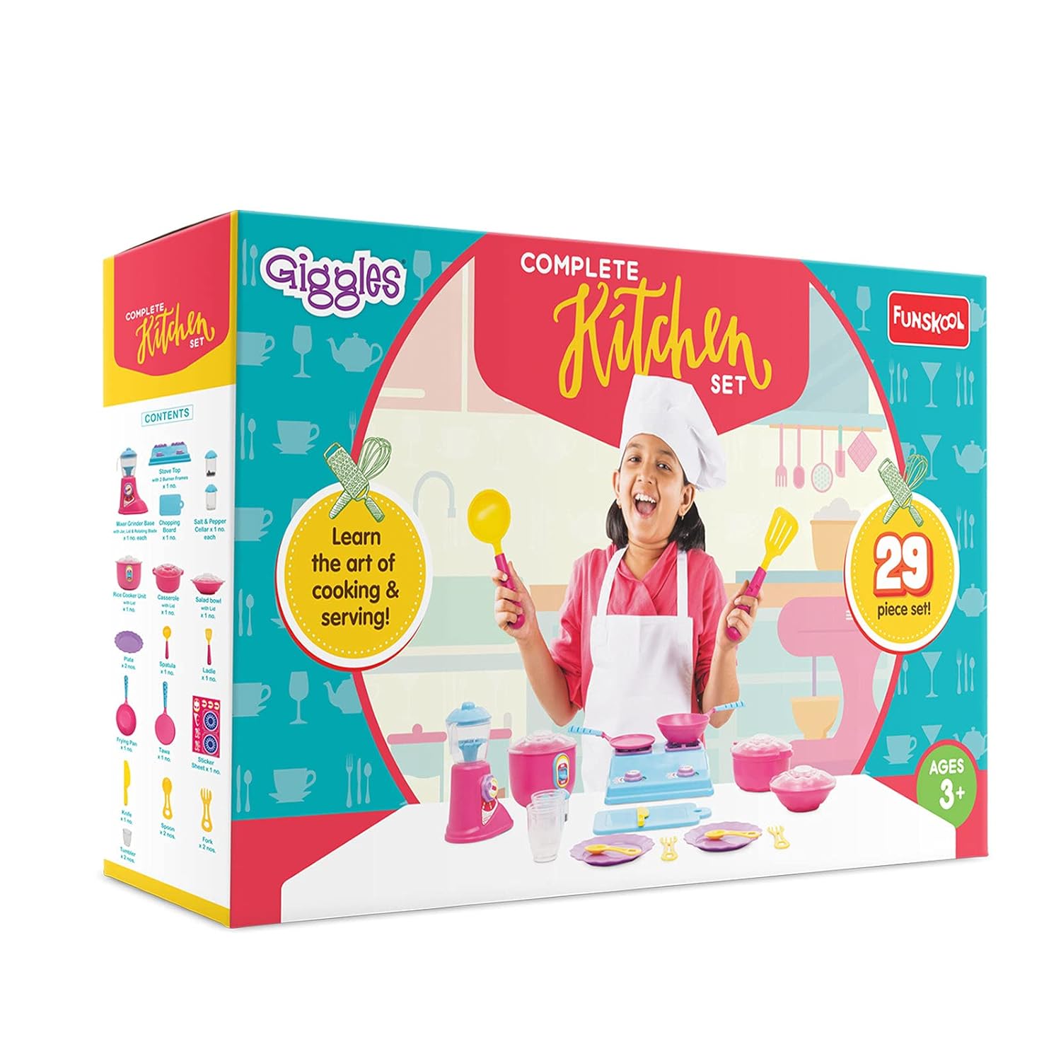 Funskool Complete Kitchen Playset – Pretend Cooking Toy for Kids
