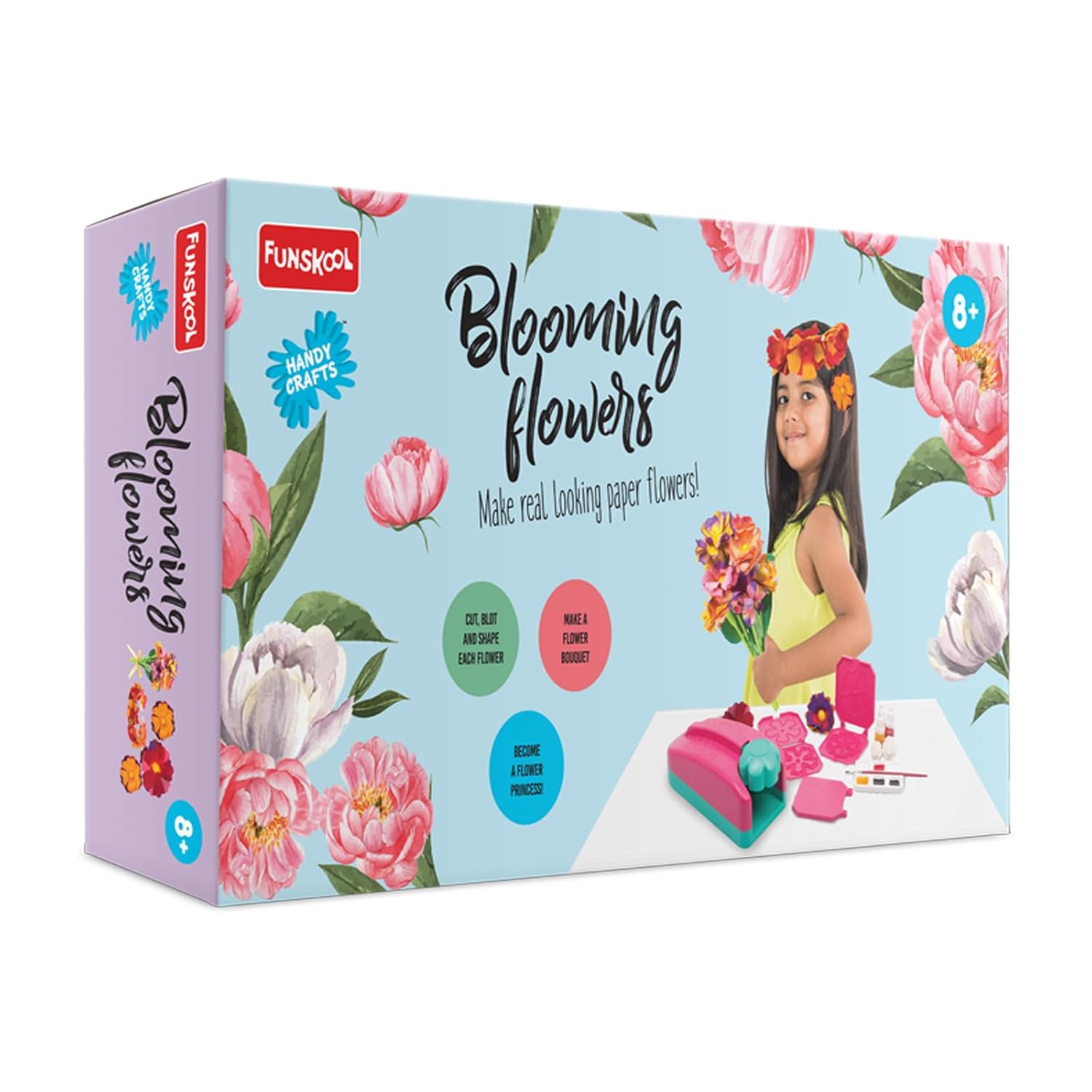 Funskool Handycrafts Blooming Flowers – Paper Flower Making Kit