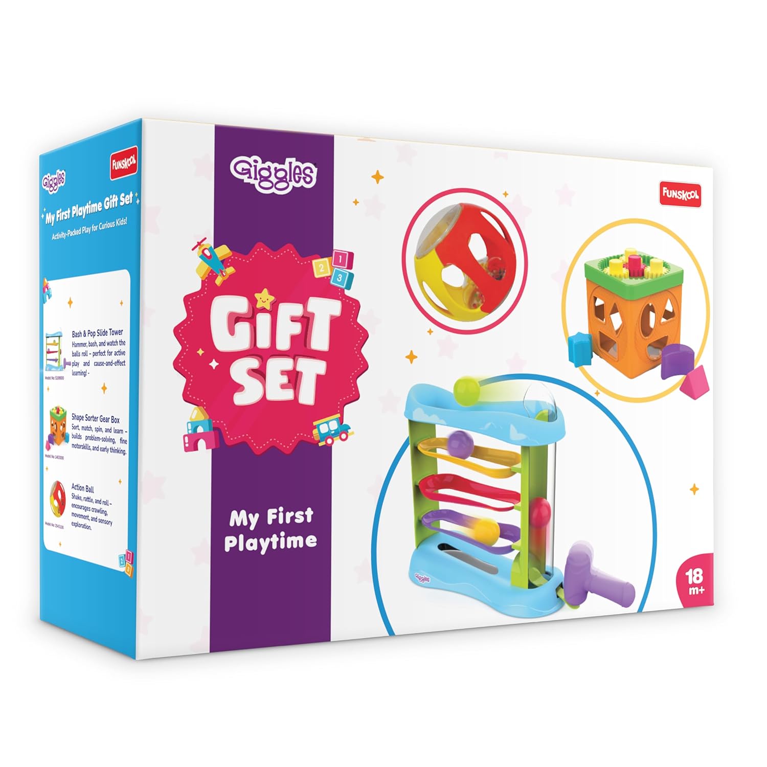 Giggles Funskool My First Playtime Gift Set – 3 in 1 Combo Set