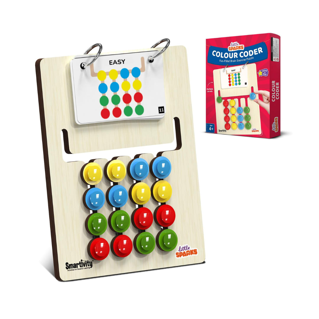 Smartivity Montessori Slide Puzzle Color Coder - Color & Pattern Matching Learning Toy