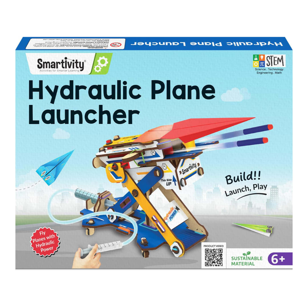 Smartivity 2-in-1 Hydraulic Aeroplane & Dart Launcher Toy for Kids 6 to 10 yrs