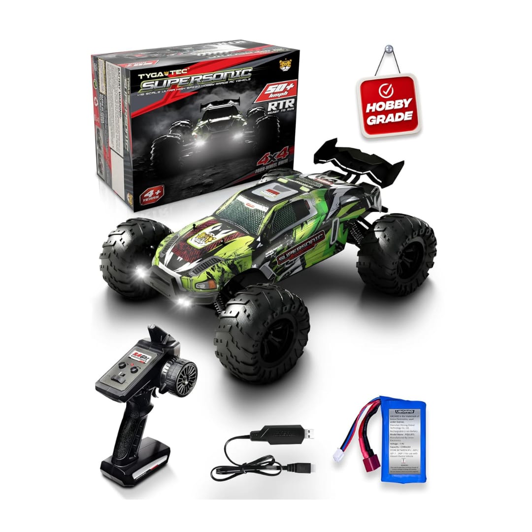 Tygatec 1:16 All Terrain Supersonic RC Car – High Speed Remote Control Car