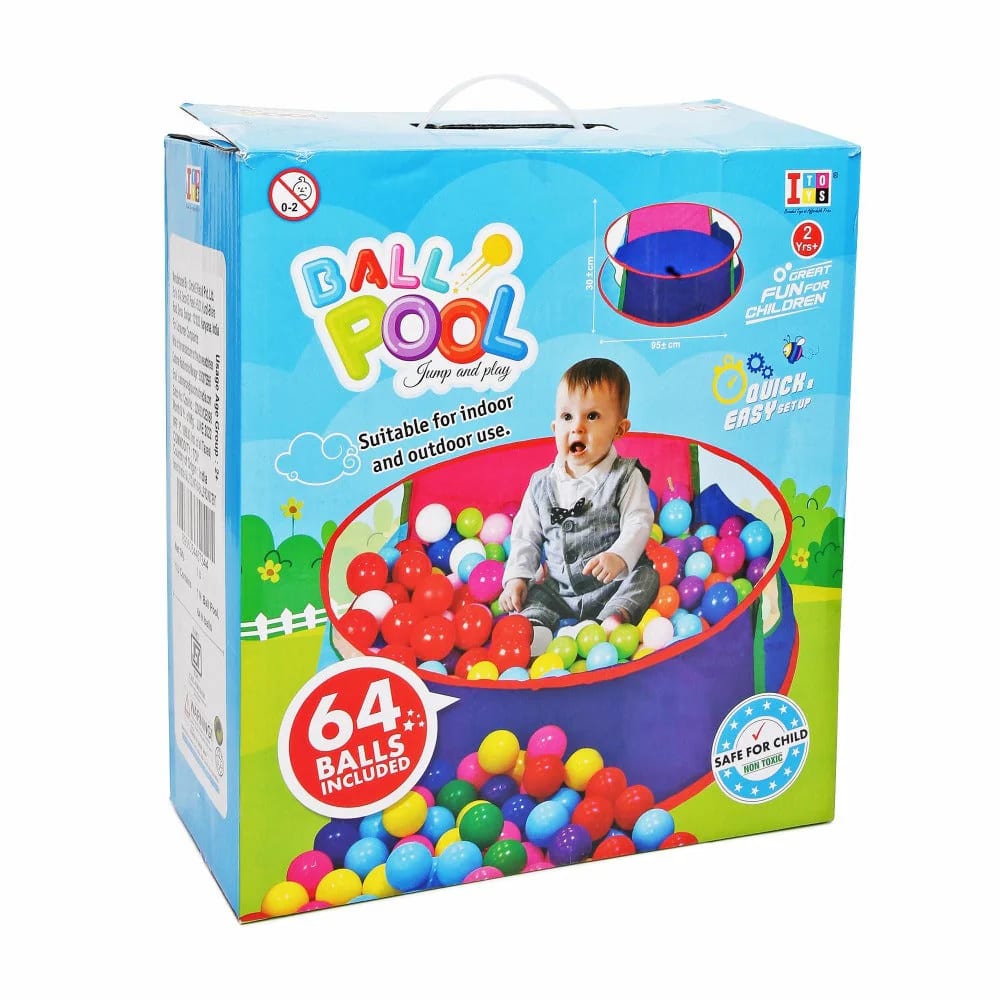 Itoys Ball Pool with 64 Balls - Safe Play for kids