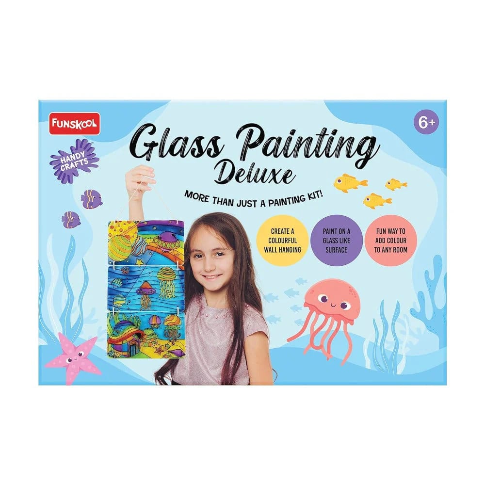 Funskool Handycrafts Glass Painting Deluxe Art & Craft Kit for Kids