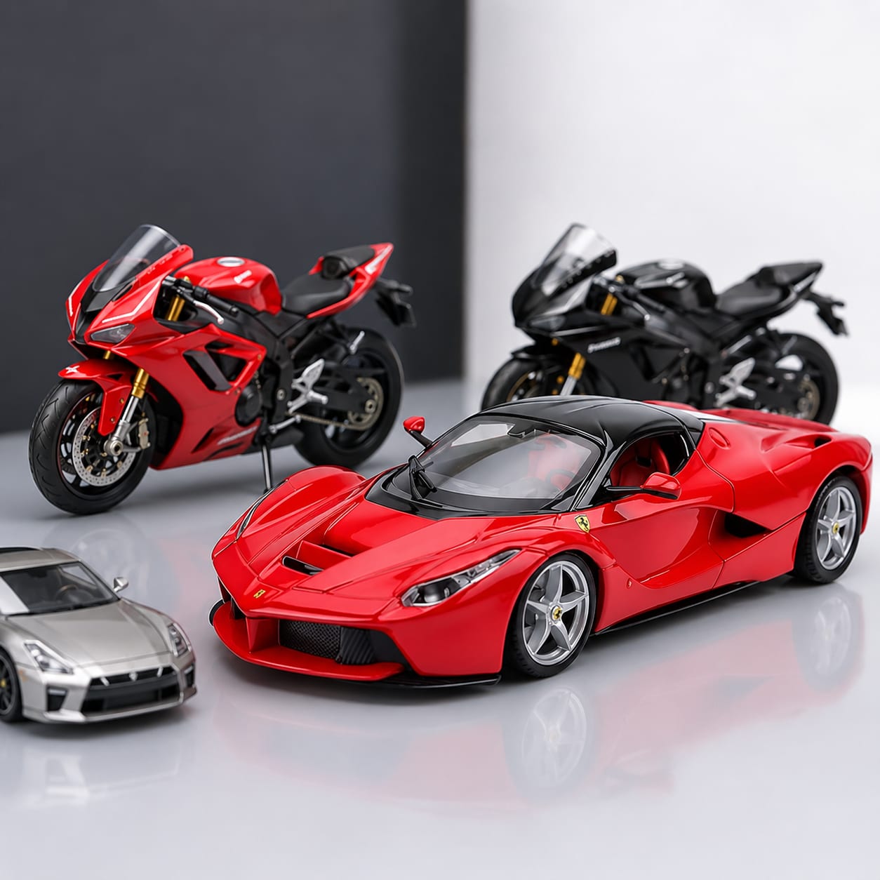 Die Cast Cars and Bikes