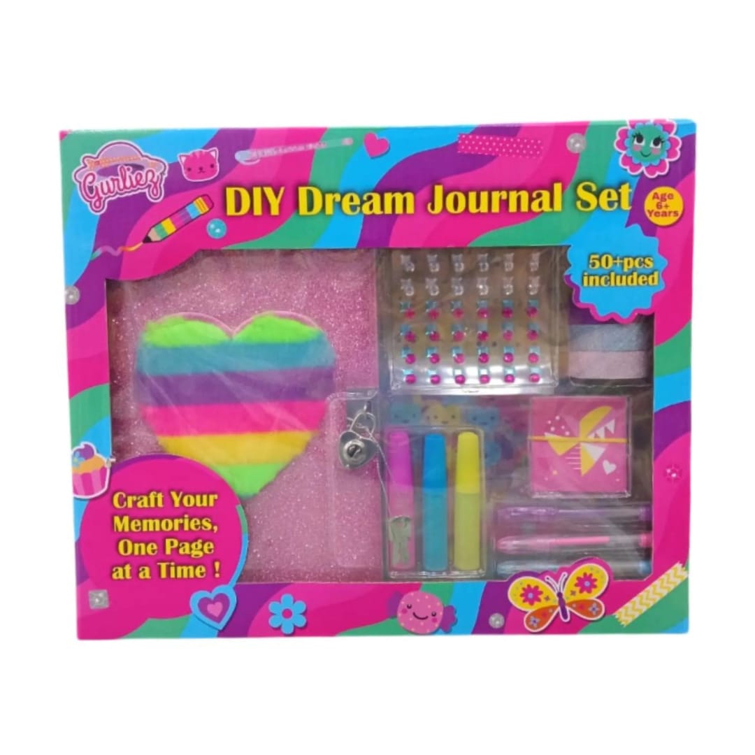 Gurliez DIY Dream Journal Set for Kids – Creative Journal Craft Kit Gift for Girls