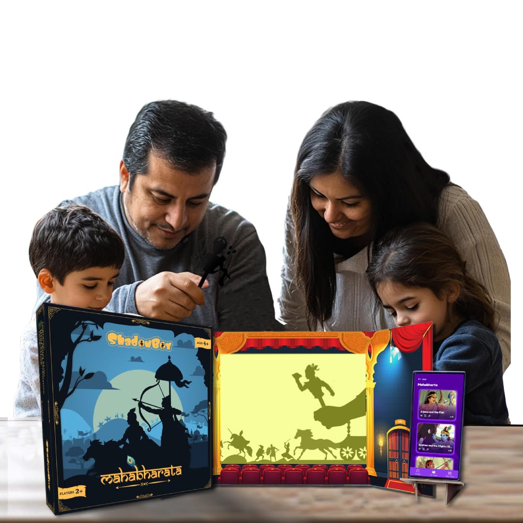 Mahabharata Shadow Box Storytelling STEAM Kit for Kids – DIY Light & Sound Educational Playset