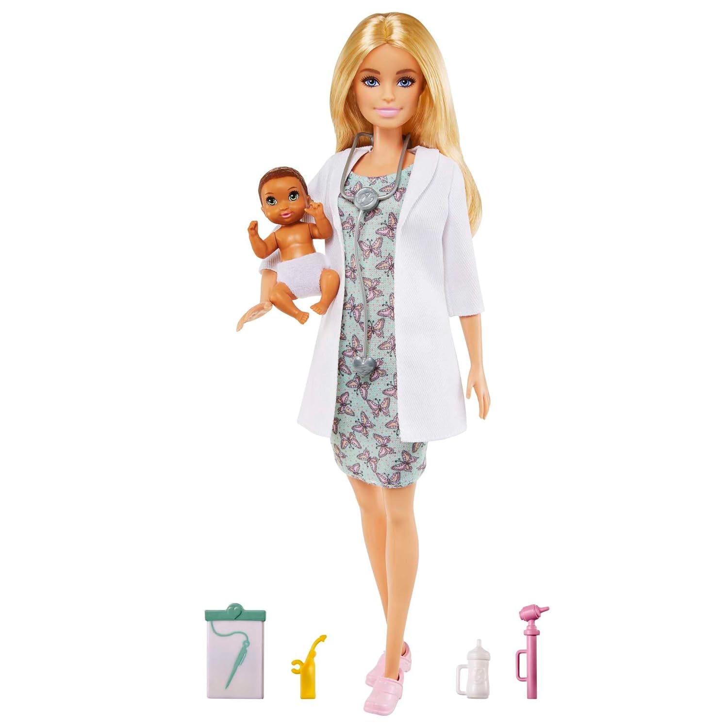 Barbie Baby Doctor Playset with Blonde Doll, Baby Doll & Medical Accessories | Pretend Doctor Role Play Toy for Kids 3+ Years