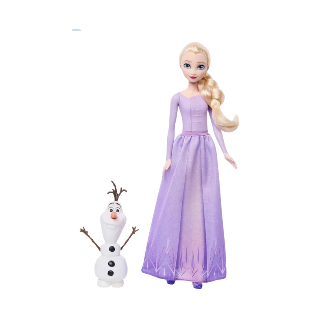 Disney Frozen Elsa & Olaf Fashion Doll Set by Mattel | Elsa Princess Doll with Olaf Figure for Kids 3+ Years