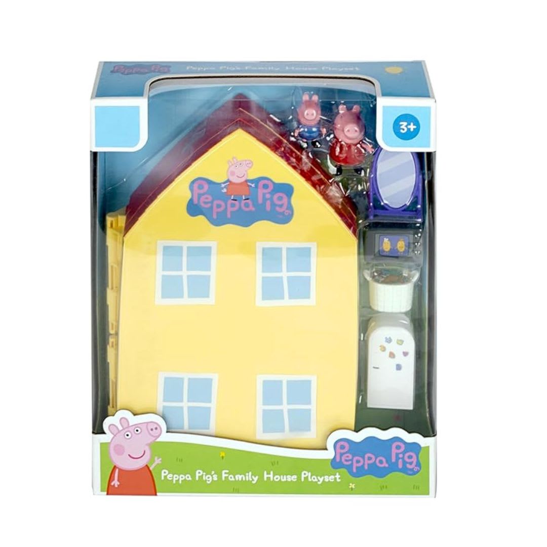 Peppa Pig Family House Playset with Peppa & George Figures | 2-Storey Doll House Toy with Furniture & Accessories for Kids Age 3+