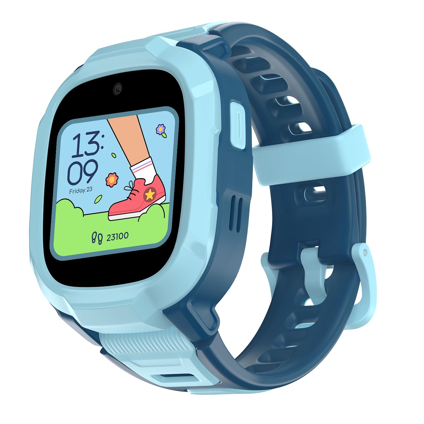Noise Junior Explorer 2 Smart Watch Blue for Kids with 4G SIM Compatible, 2-Way Video & Voice Calling, Geofencing, Real Time Location Monitoring via Google Maps